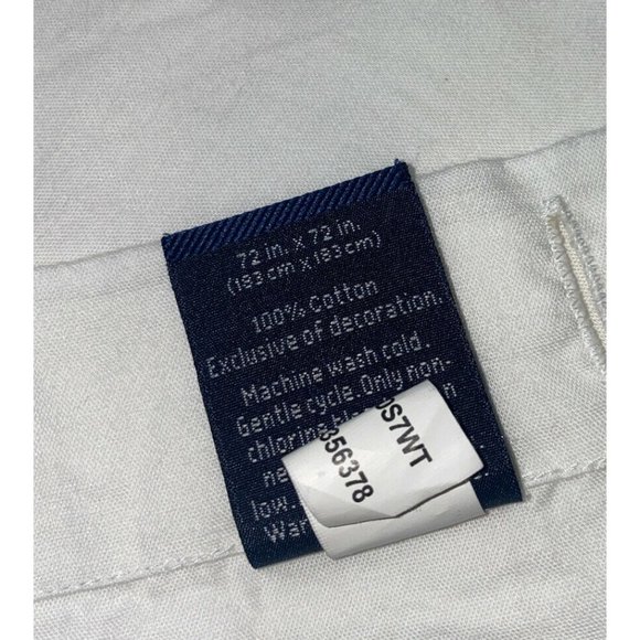 Croft & Barrow Designer Cotton Shower Curtain White Pink Purple Ruffle Fabric 72 - Picture 2 of 5